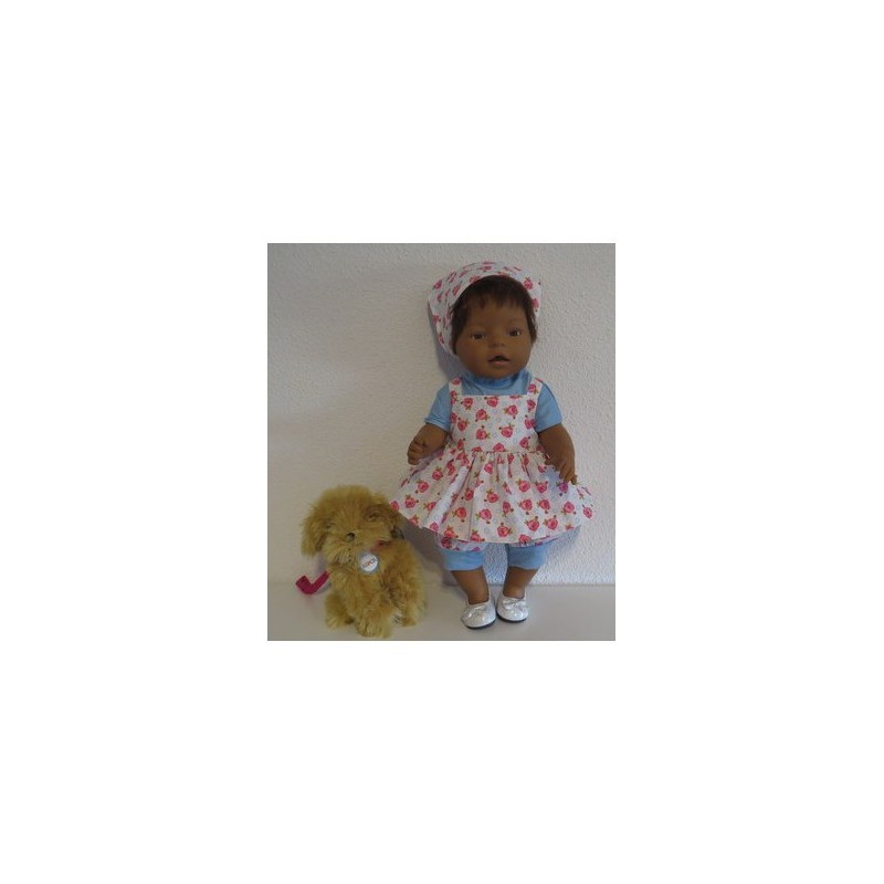 uitgebreide set wit roosjes baby born 43cm