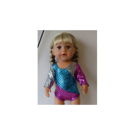 turnpakje blauw roze zilver baby born 43cm