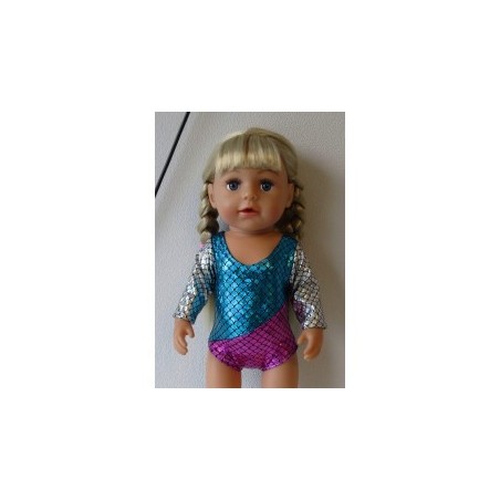 turnpakje blauw roze zilver baby born 43cm