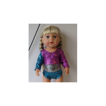 turnpakje blauw roze zilver baby born 43cm