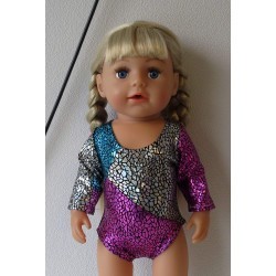 turnpakje roze blauw zilver baby born 43cm