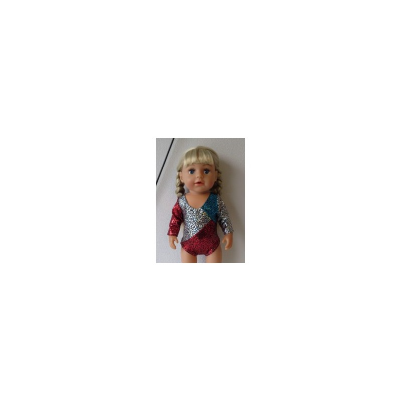 turnpakje zilver rood blauw baby born 43cm