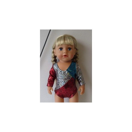 turnpakje zilver rood blauw baby born 43cm