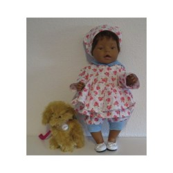 uitgebreide set wit roosjes baby born 43cm