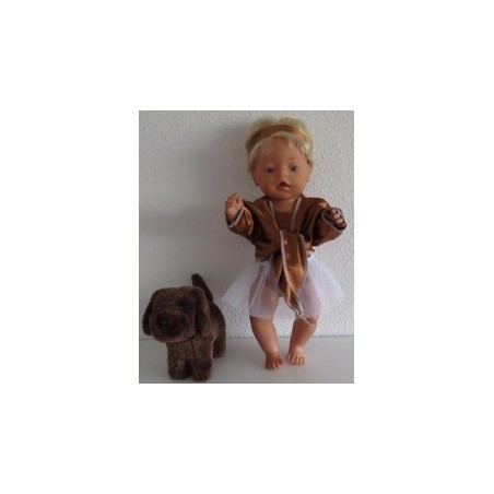 balletpakje brons met vestje baby born 43cm