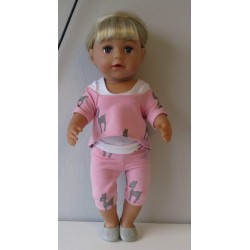 balletpakje roze hertje baby born 43cm