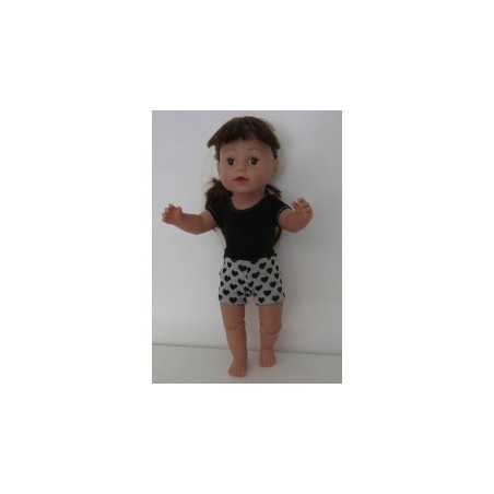 balletpakje grijs hartjes baby born 43cm