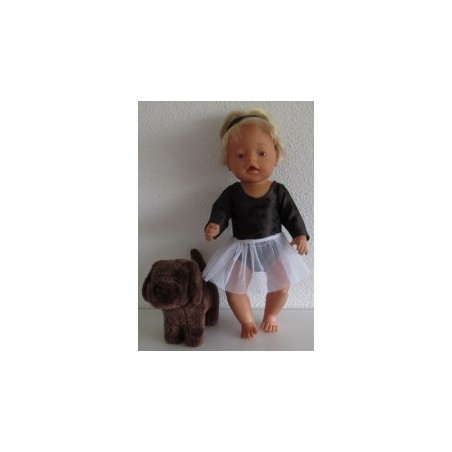 balletpakje bruin bloemen baby born 43cm