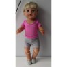 balletpakje grijs met roze  baby born 43cm