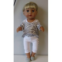 balletpakje zeebra print baby born 43cm