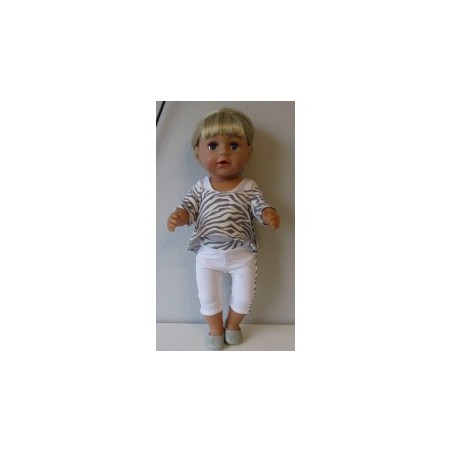 balletpakje zeebra print baby born 43cm