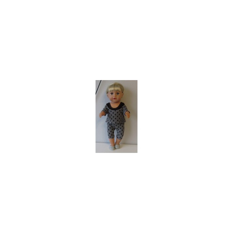 balletpakje zwart met kroontjes baby born 43cm