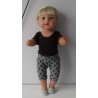 balletpakje zwart met kroontjes baby born 43cm