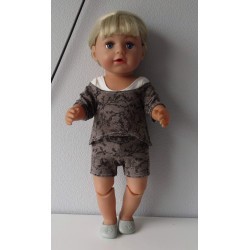 balletpakje bruin met vogels baby born 43cm