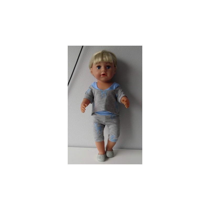 balletpakje blauw hertje baby born 43cm