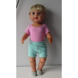 balletpakje groen met roze baby born 43cm