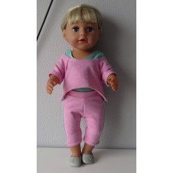 balletpakje roze met groen baby born 43cm
