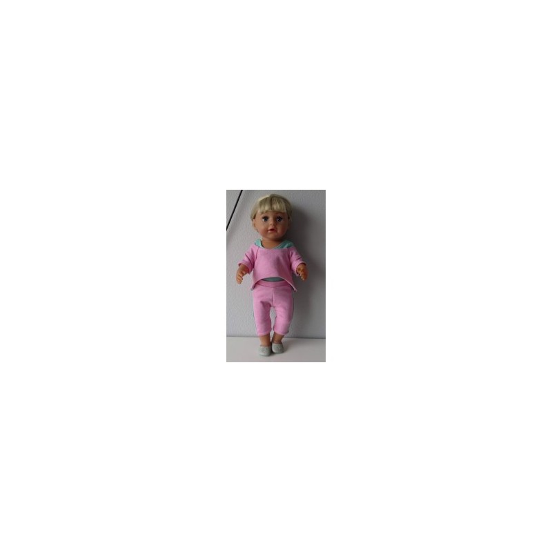 balletpakje roze met groen baby born 43cm