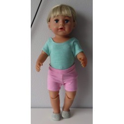 balletpakje roze met groen baby born 43cm