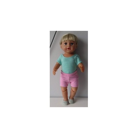 balletpakje roze met groen baby born 43cm