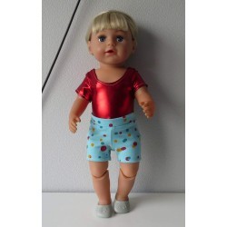 balletpakje rood glimmend baby born 43cm