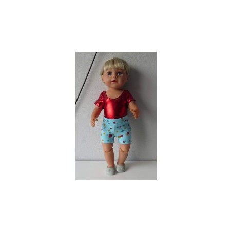 balletpakje rood glimmend baby born 43cm