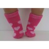 sokjes hard roze met roze hartjes baby born 43cm