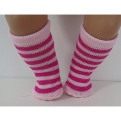 sokjes roze gestreept baby born 43cm