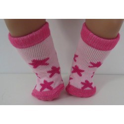 sokjes roze met zeesterren baby born 43cm