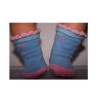 sokjes blauw met polka dots roze  baby born 43cm