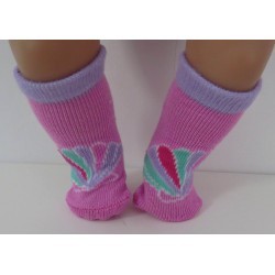 sokjes roze met zeeschelpen baby born 43cm