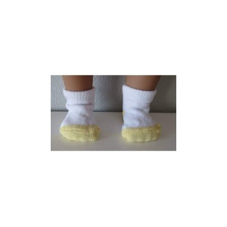 sokjes met gele baby born 43cm