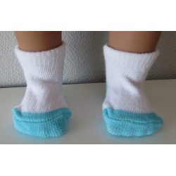 sokjes met blauw baby born 43cm