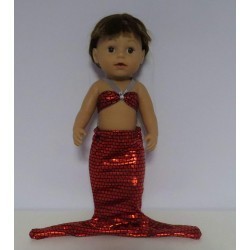 meermin rood baby born 43cm