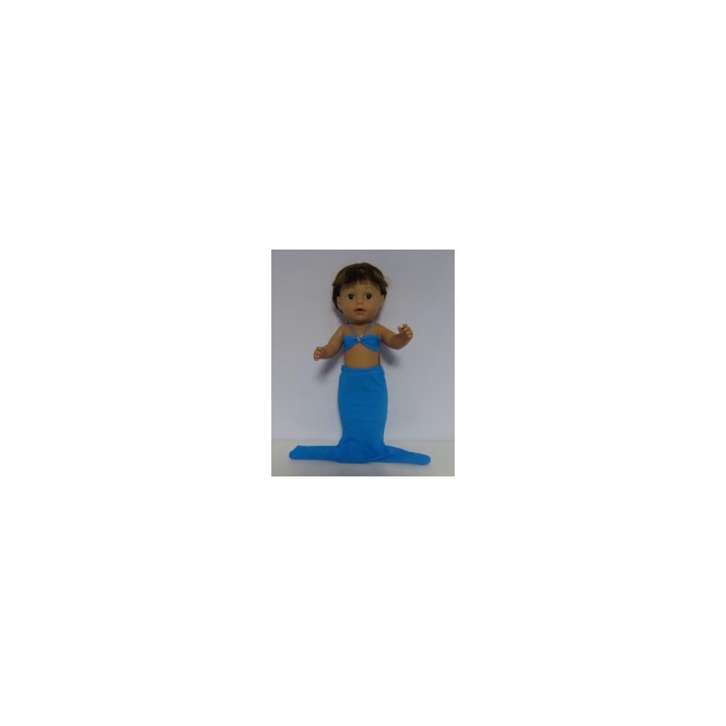 meermin blauw  baby born 43cm