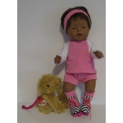 skate setje roze  baby born 43cm