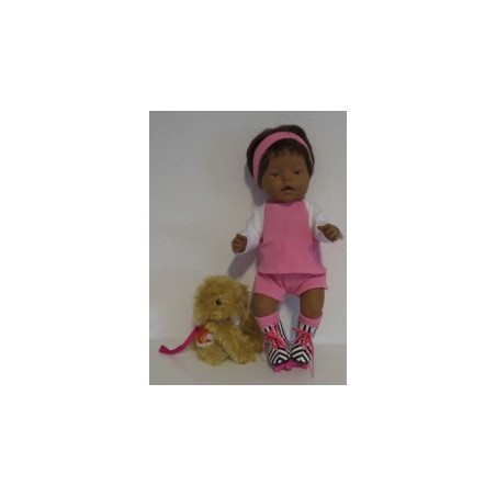 skate setje roze  baby born 43cm