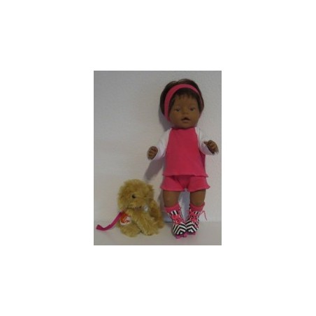 skate setje hard roze  baby born 43cm