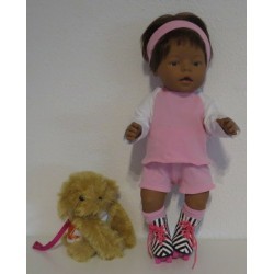 skate setje licht roze baby born 43cm