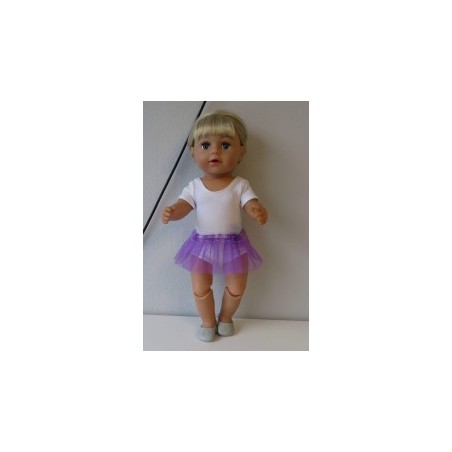 losse tutu paars baby born 43cm