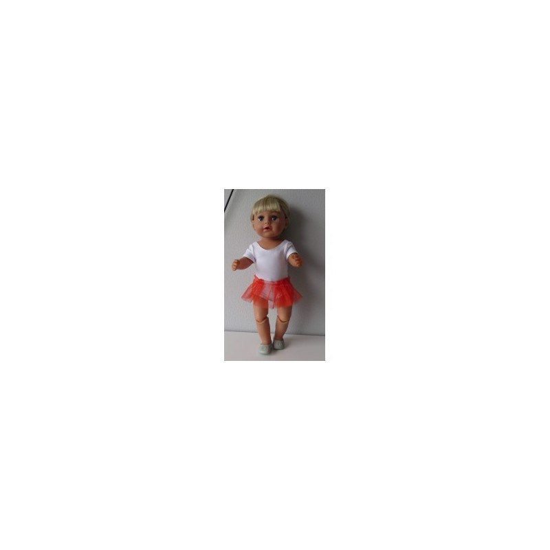losse tutu oranje  baby born 43cm