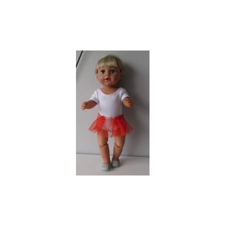 losse tutu oranje  baby born 43cm