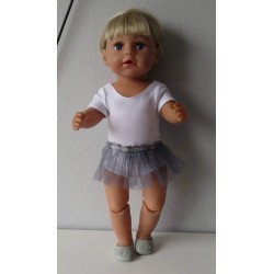 losse tutu grijs baby born 43cm