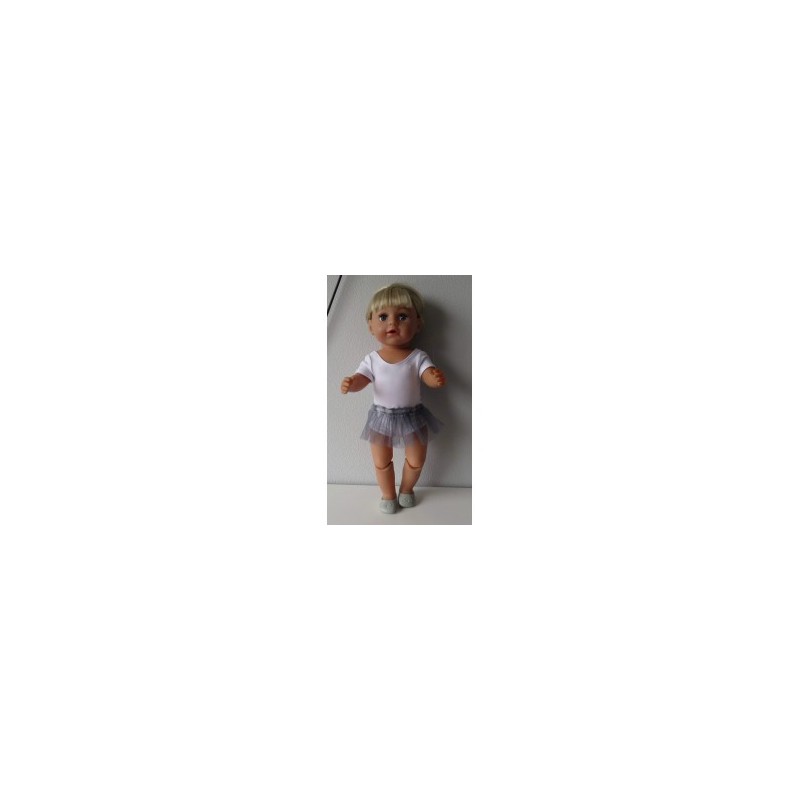 losse tutu grijs baby born 43cm