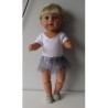 losse tutu grijs baby born 43cm