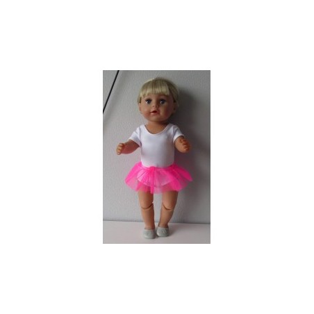 losse tutu fel roze baby born 43cm
