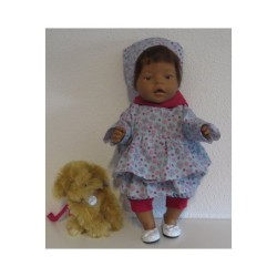 uitgebreide set gebloemd baby born 43cm