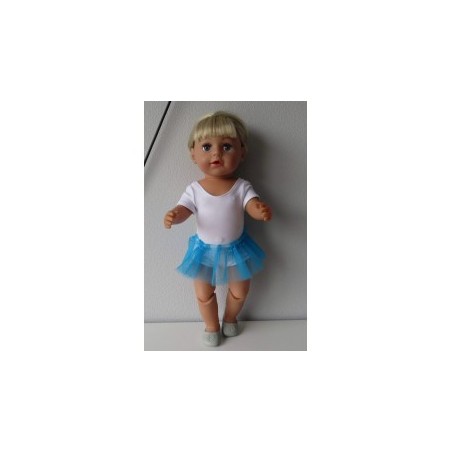losse tutu aqau blauw baby born 43cm