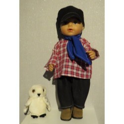 boer rood geruit baby born 43cm