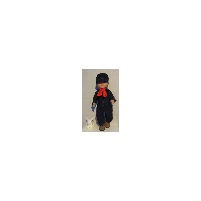 boerenoveral zwart baby born 43cm
